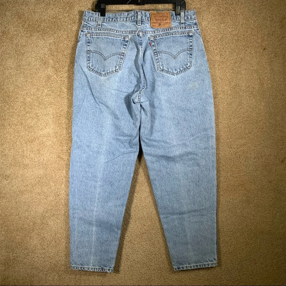 Vintage LEVI’S Mens Jeans Sz 36x30 Loose Tapered Leg 560 Blue Jeans USA Made Red - Picture 2 of 7